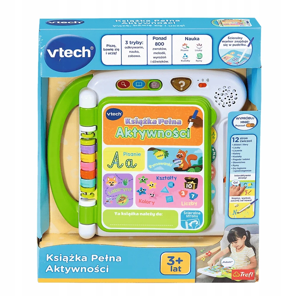 VTech Książka Pełna Aktywności edukacyjna interaktywna nauka pisania 3+