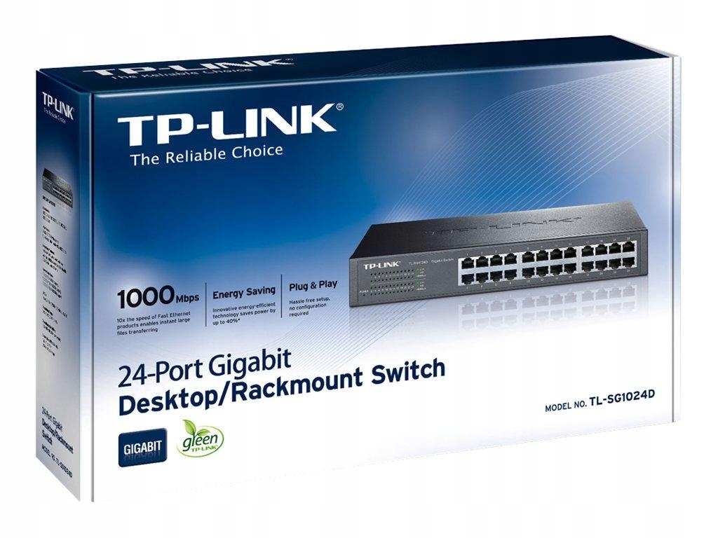 Tplink TL-SG1024D TP-Link TL-SG1024D Switch Rack 24x10/100/1000Mbps
