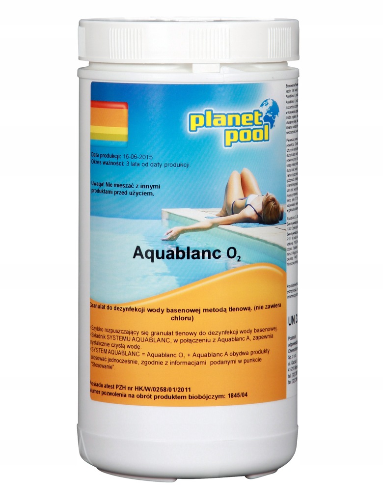 

Aktywny Tlen Aquablanc O2 Bez Chloru Basenu 1KG