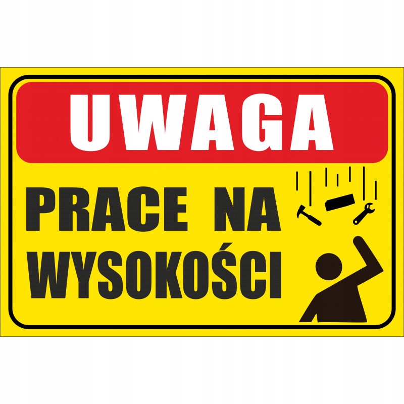 Tabliczka informacyjna PVC z nadrukiem UV A5 PRACE