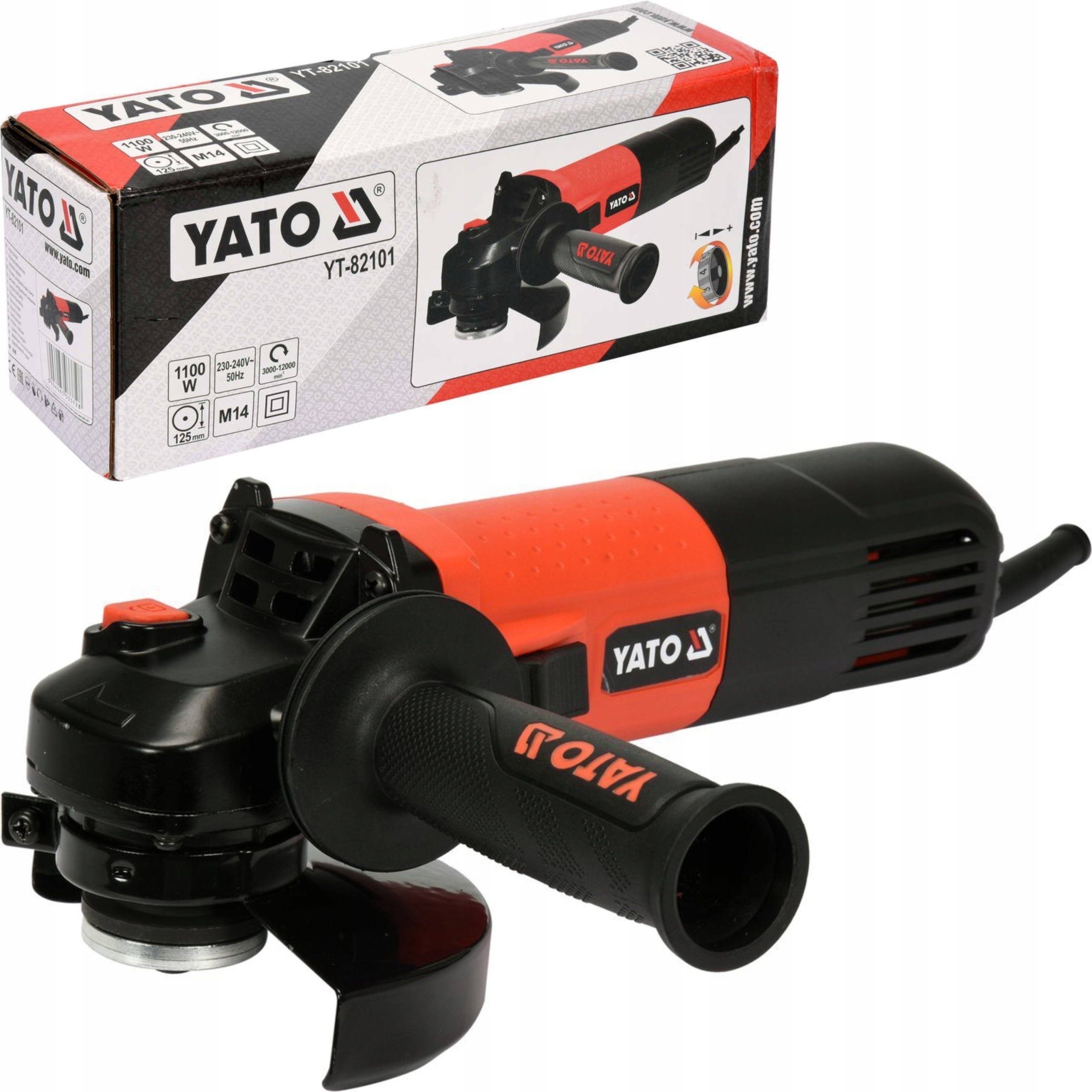 Yato Úhlová Leštička/bruska 1100W S Regulací Otáček 230V 125mm YT82101