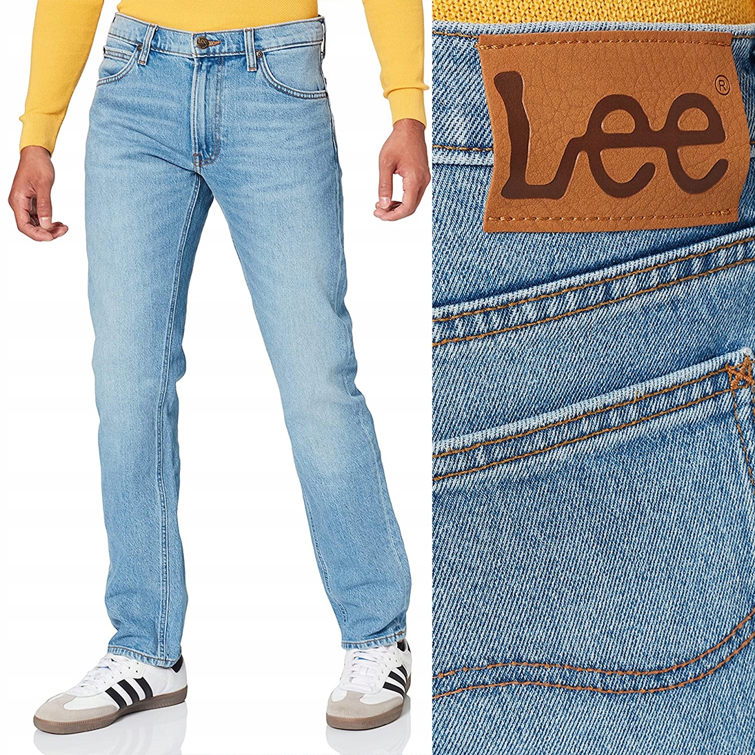 

Lee Daren Zip Fly Worn New Hill Błękitne W31 L32