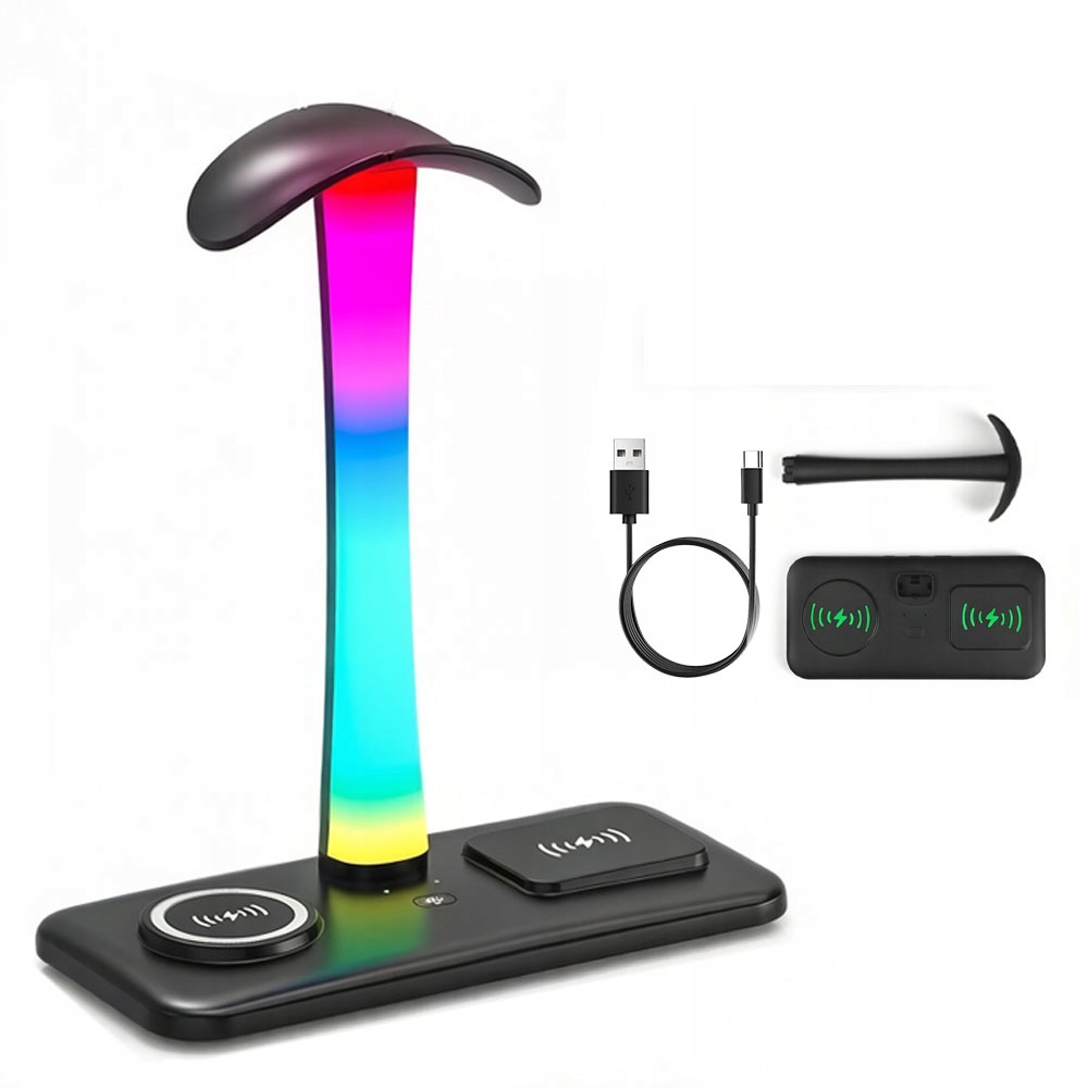 Stojan na sluchátka hold, 1 Usb-c vstup, 1 Usb-a 1 Usb-c výstup