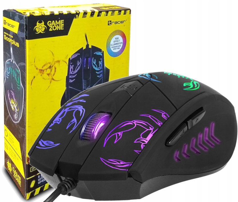 

Mysz myszka Gamingowa Dla Graczy Rgb Led 1600 Dpi