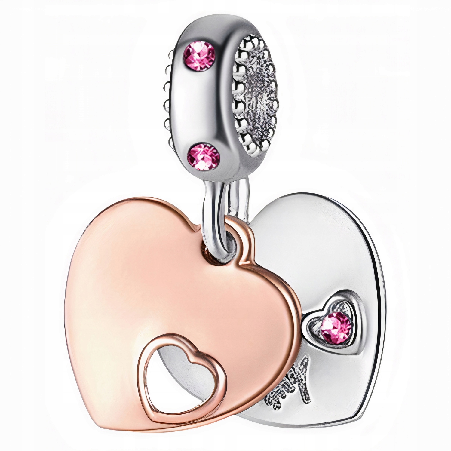 

Charms Wiszące Serce Cyrkonie Heart srebro 925