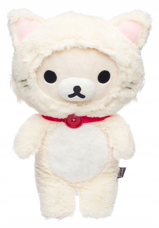 Korilakkuma Plyšák Aqi White Cat Medium Plush 33 cm