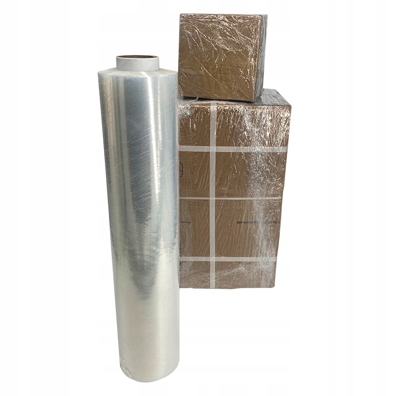 Folia STRETCH 50cm/3kg 30um BEZBARWNA WYTRZYMAŁA Waga tuby 0.4 kg