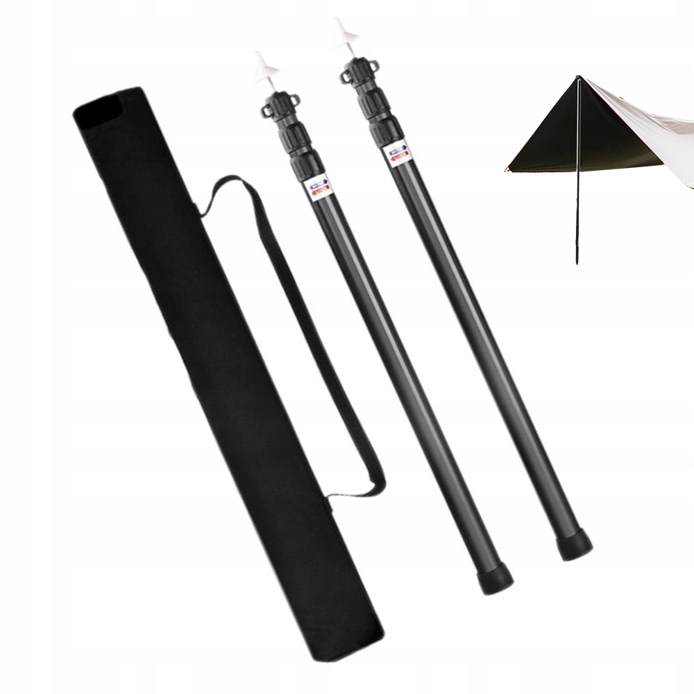 Teleskopické Stanové Tyče Nastavitelné Z Hliníku 90-235 CM, Sada 2 Ks