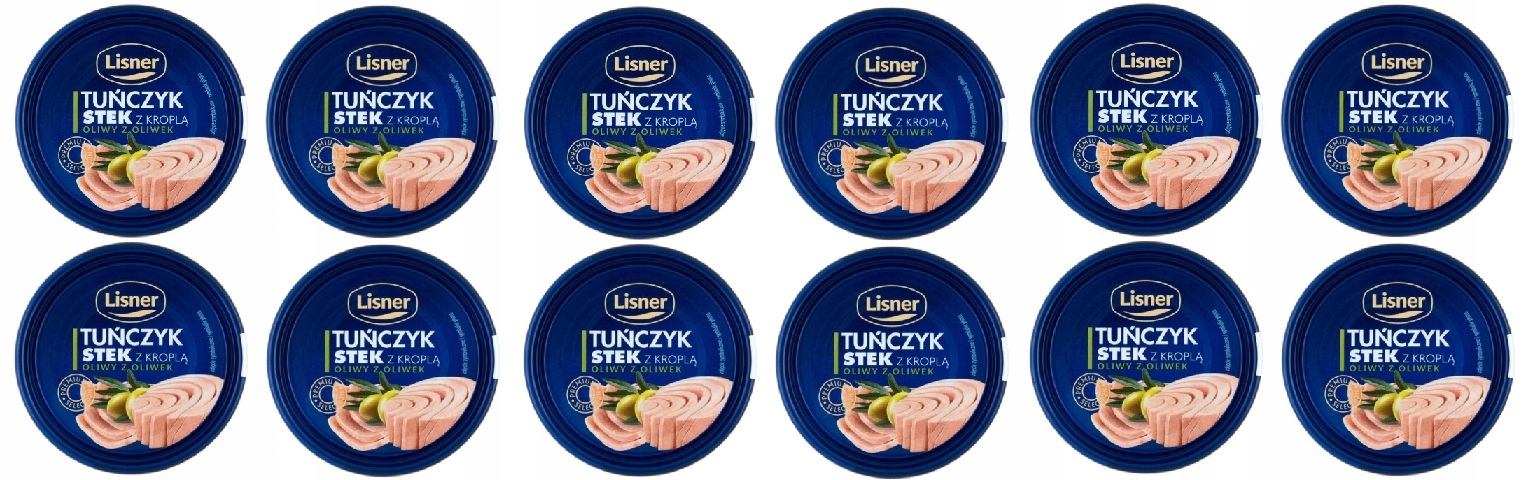 12x 120g Lisner Tuńczyk Stek z kroplą oliwy z oliwek Pół Kartonu