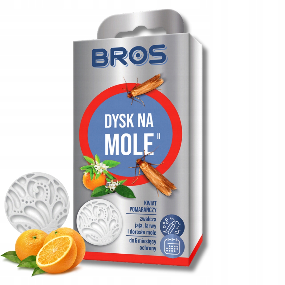 DYSK NA MOLE ODZIEŻOWE Kwiat Pomarańczy Bros Chroni Ubrania x 10 EAN (GTIN) 5904517084988