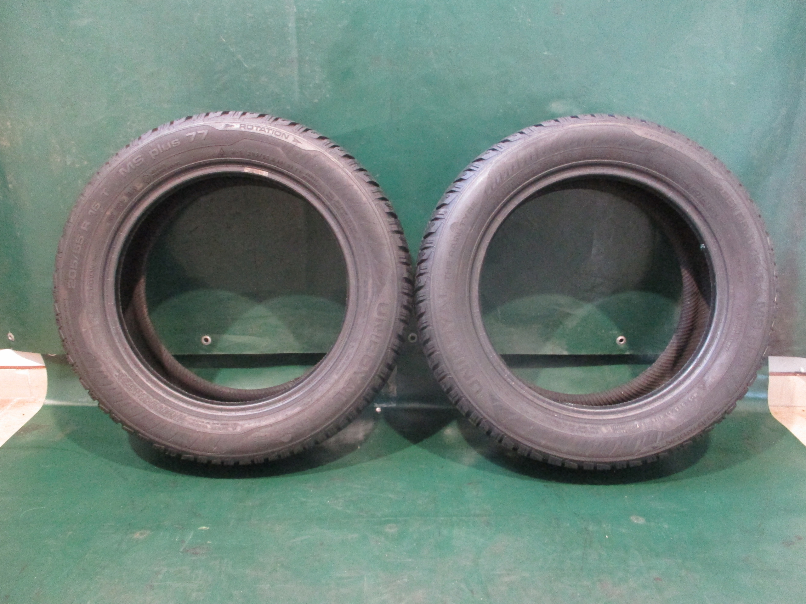 2 opony zimowe 205/55R16 Uniroyal MS77 6,5 mm XII Kod EPREL 491233