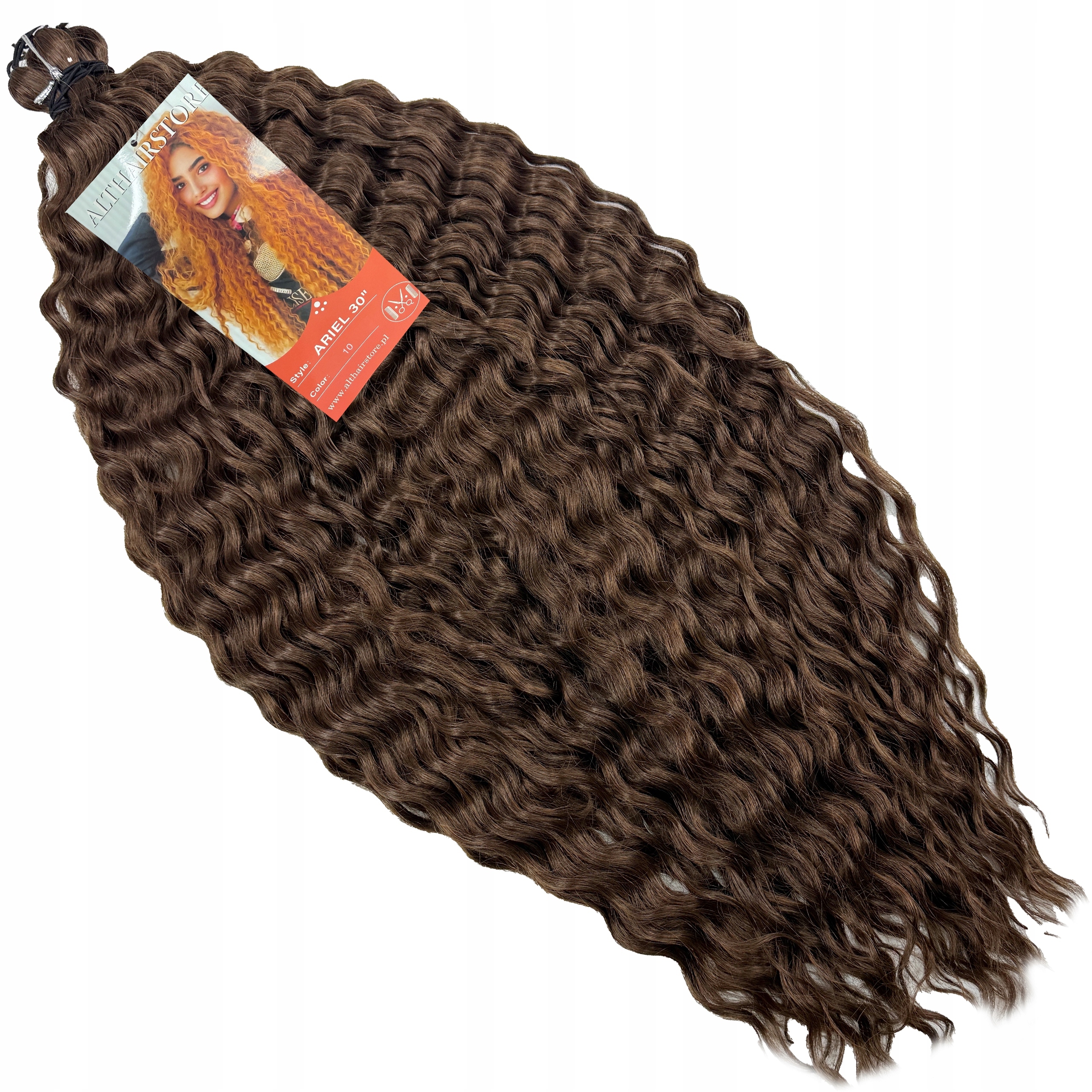 Włosy syntetyczne Afroloki Arielki Ariel Pro Plus 400g 76cm #10 brąz loki