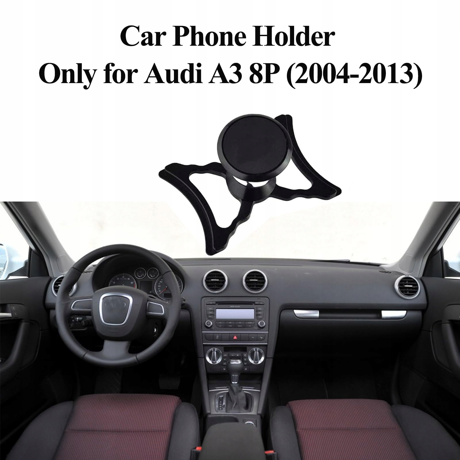MICMXMO Magnetyczny Uchwyt Samochodowy Audi A3 8P S3 2004-2013 Na Telefon — miniatura 2
