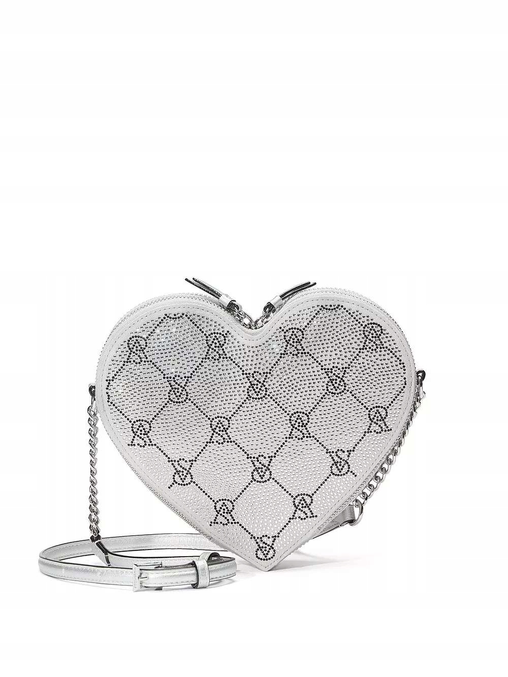 Victoria's Secret dámská kabelka, crossbody Heart stříbrná