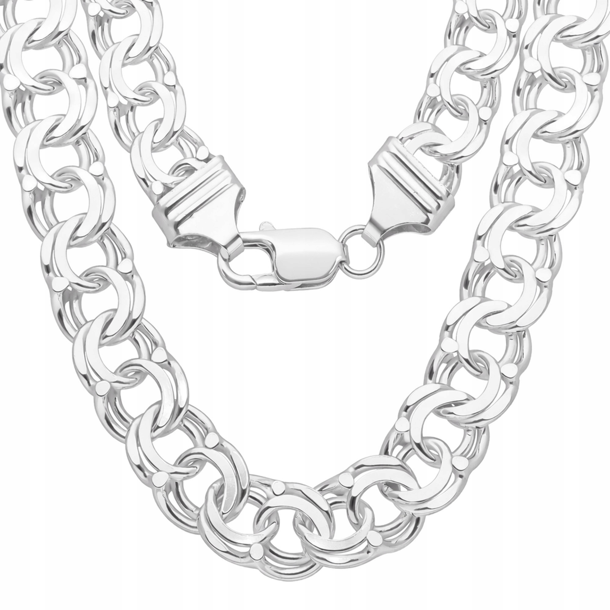 Řetízek Garibaldi masivní řetěz stříbro 925 10 mm 50 cm