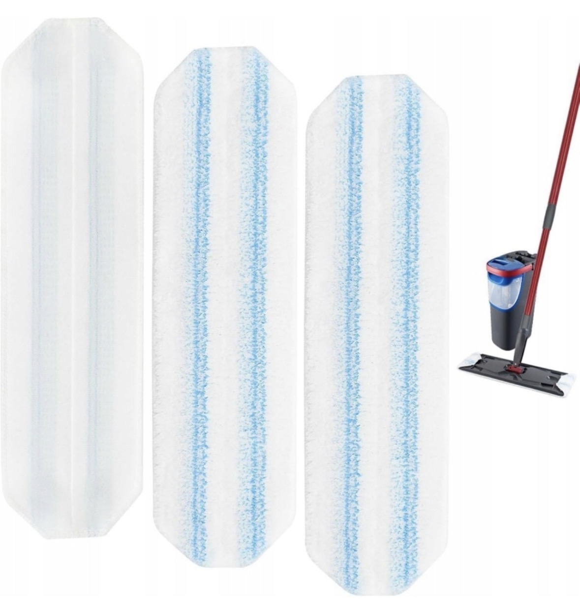 3x WKŁADY Z MIKROFIBRY DO MOPA Vileda H2Pro O-Cedar H2Pro 3 sztuki