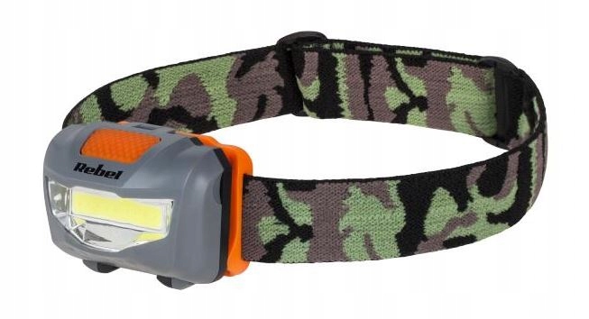 Latarka Czołowa Led 3W 120lm 3xAAA 3 tryby Gumka