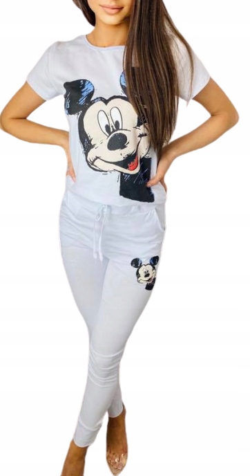 

Śliczny Komplet Dresowy Mickey biały M