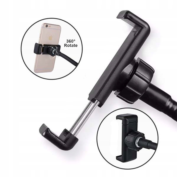 LAMPA PIERŚCIENIOWA RING SELFIE UCHWYT NA BIURKO KLIPS UCHWYT NA TELEFON Model DN-LED-RING4-PH-01