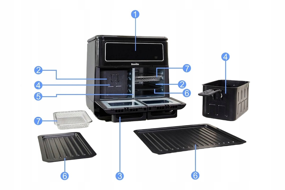 BREVILLE Frytkownica Halo Flexi 11L Cyfrowa Podwójna Komora 2400W Wersja 2 — miniatura 14