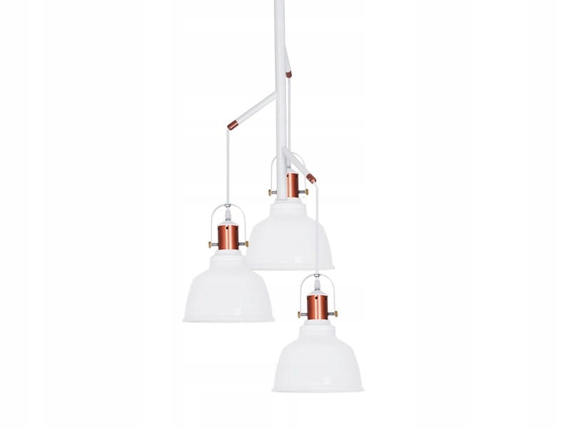 AZzardo Lampa wisząca w stylu loft z białymi kloszami 3xE27 do salonu