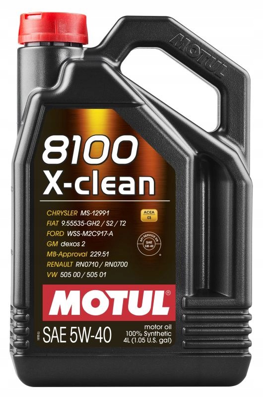 Motul 8100 X-clean C3 5W-40 4L Plosyntetický motorový olej