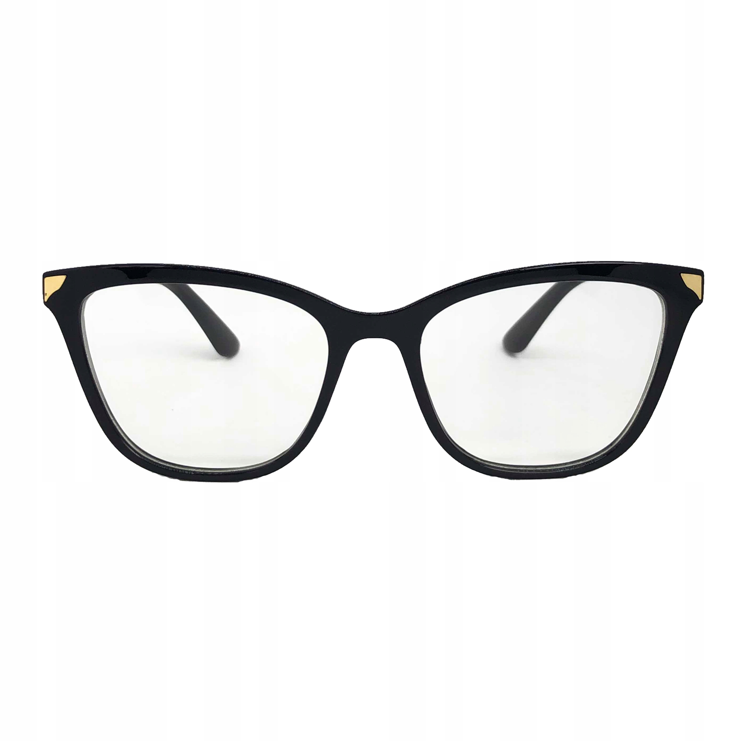 

Okulary Zerówki Kujonki Kocie Cat Eye Czarne