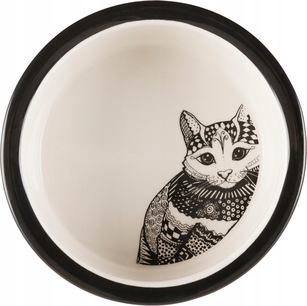 

Trixie Miska ceramiczna 0.3 l/12 cm biało/czarna