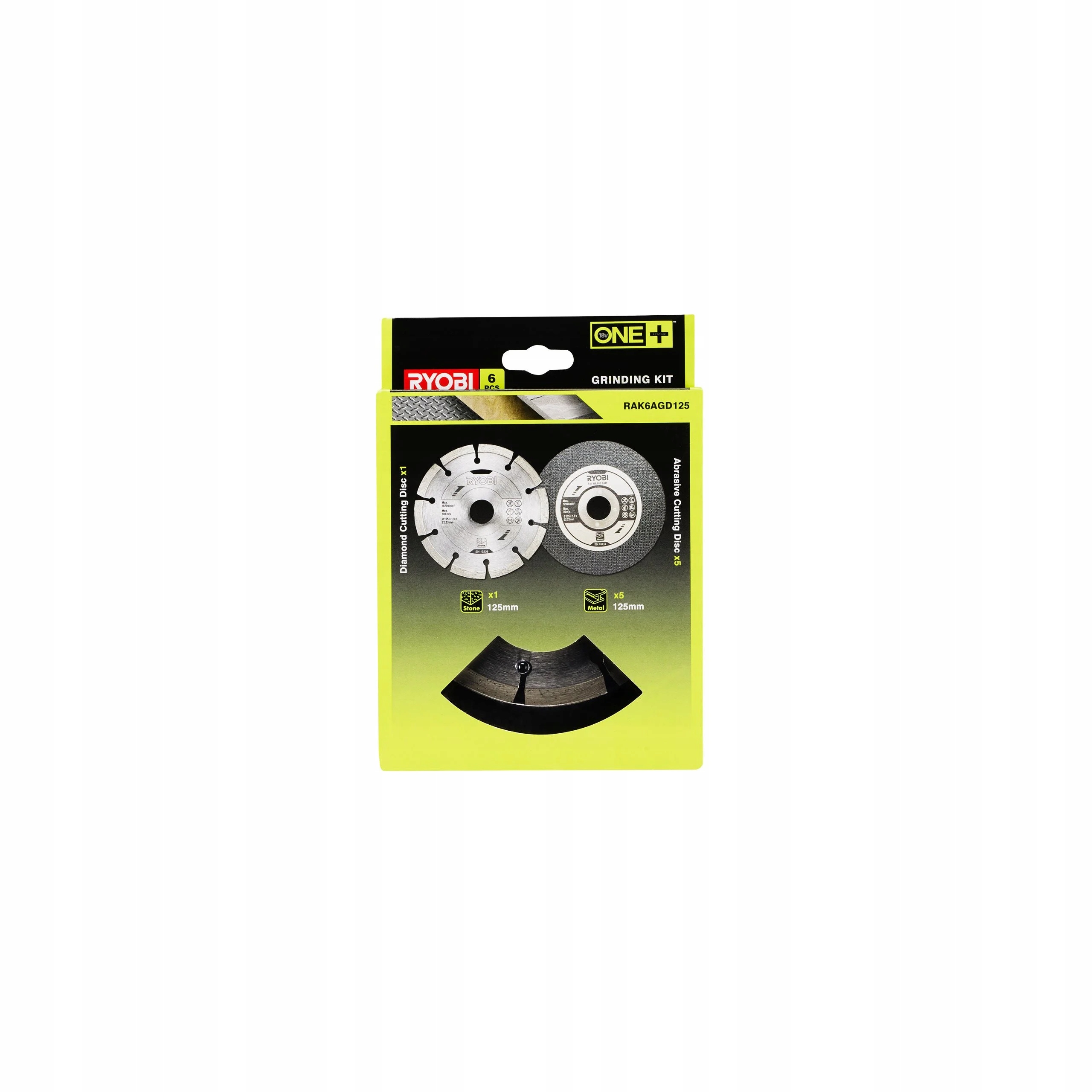 6-KUSOVÁ Sada Brusných Kotoučů Ryobi Pro Úhlovou Brusku 125x22,2 mm