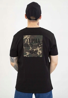 Tričko Alpha Industries Camo Print 266523 černé