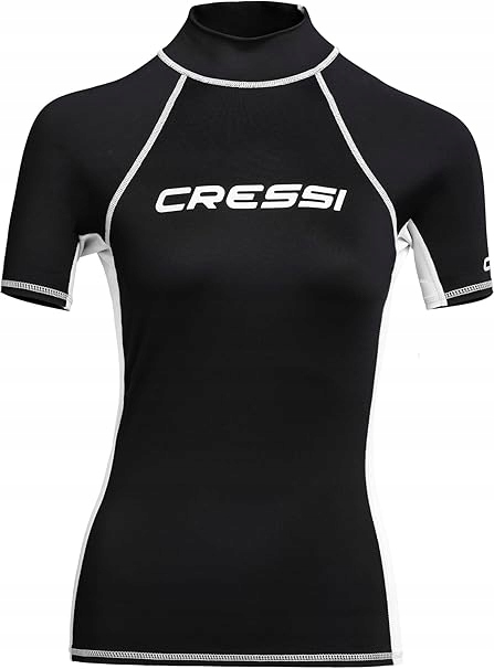 Koszulka rash guard Cressi damska Uv 50+ r.M/42 czarna krótki rękaw
