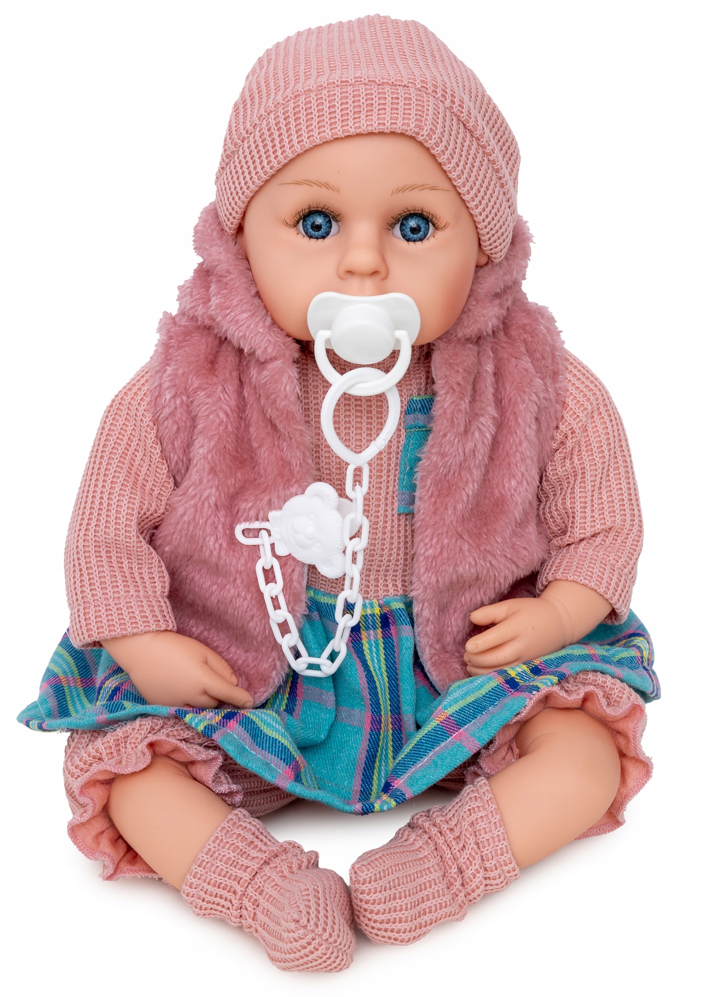 Lalka bobas duża + SMOCZEK interaktywna mówi śpiewa po PL sukienka czapka Efekty dźwiękowe