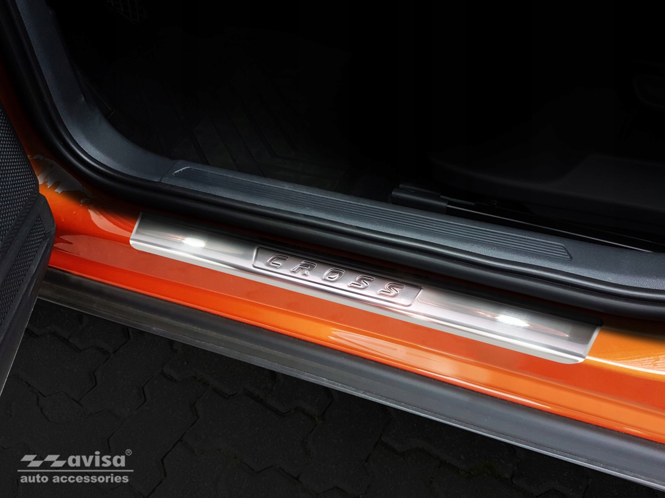 VOLKSWAGEN T-Cross NAKŁADKI PROGOWE LISTWY NA PROGI STALOWE ochronne EAN (GTIN) 5901250222387