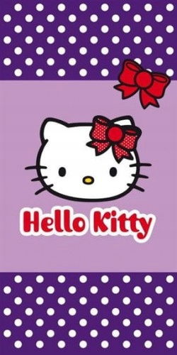Gigant Ręcznik Hello Kitty Bawełna Oryginał 75x150
