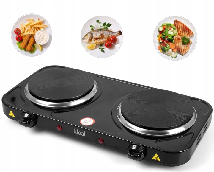 Kuchenka Elektryczna Dwupalnikowa Płyta Na Prąd Turystyczna Przenośna 2600W