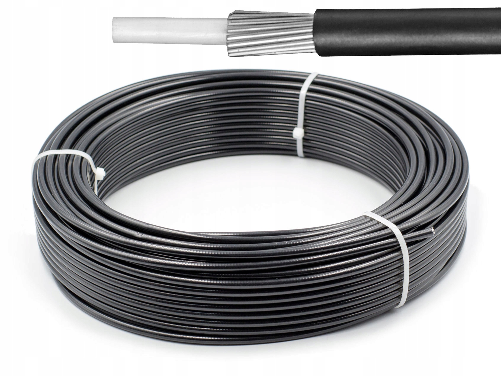 

Pancerz przerzutki teflonowy 4mm 50m rolka czarny