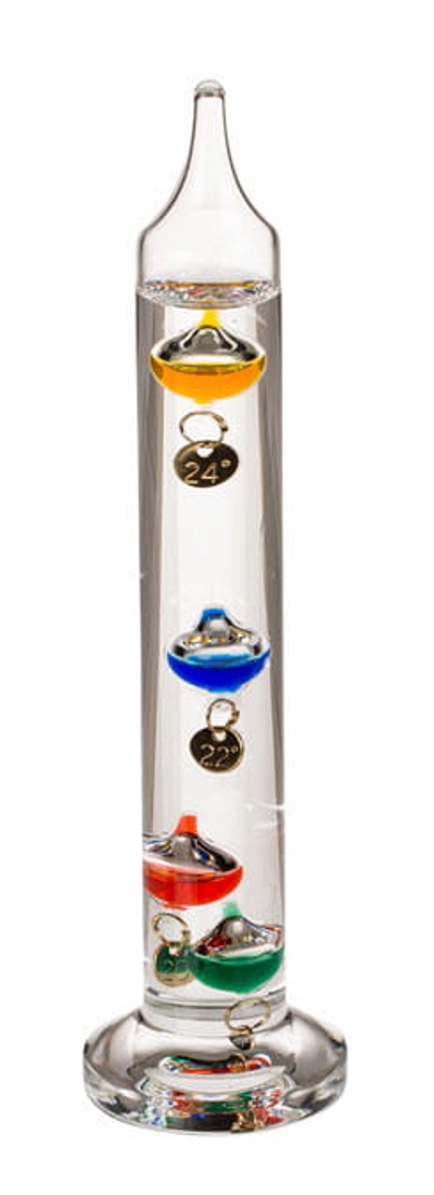 

Termometr Galileo 18 cm Galileusza Szklany Pływaki