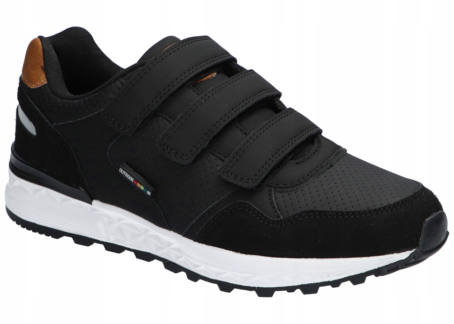 American Club AA57 Tenisky Sportovní Boty Na Suchý Zip Paměťová Vložka Černá 38