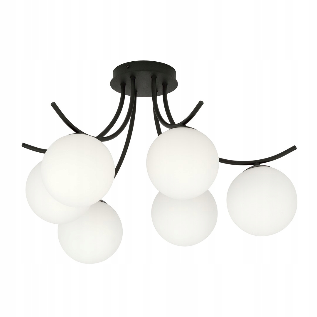 Stropná lampa Emibig Boston čierna 6xE14 10W Max Led