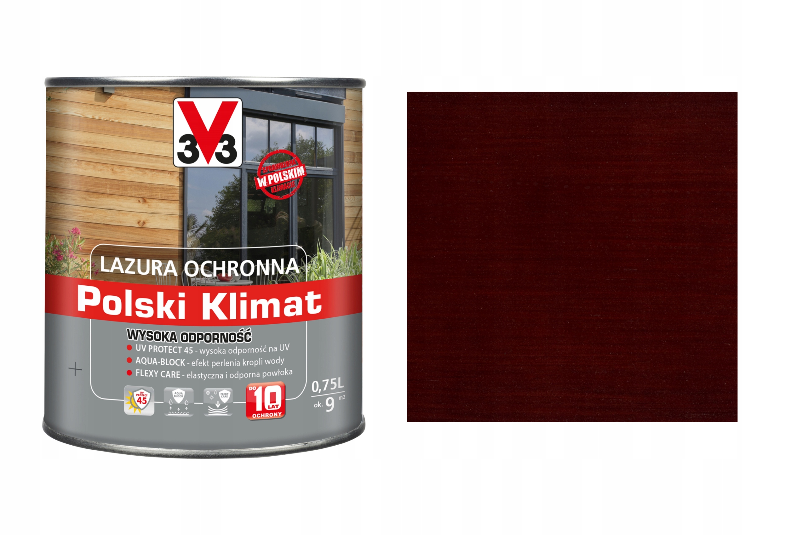 Lazura V33 Polski Klimat 10 lat Mahoń 0,75L