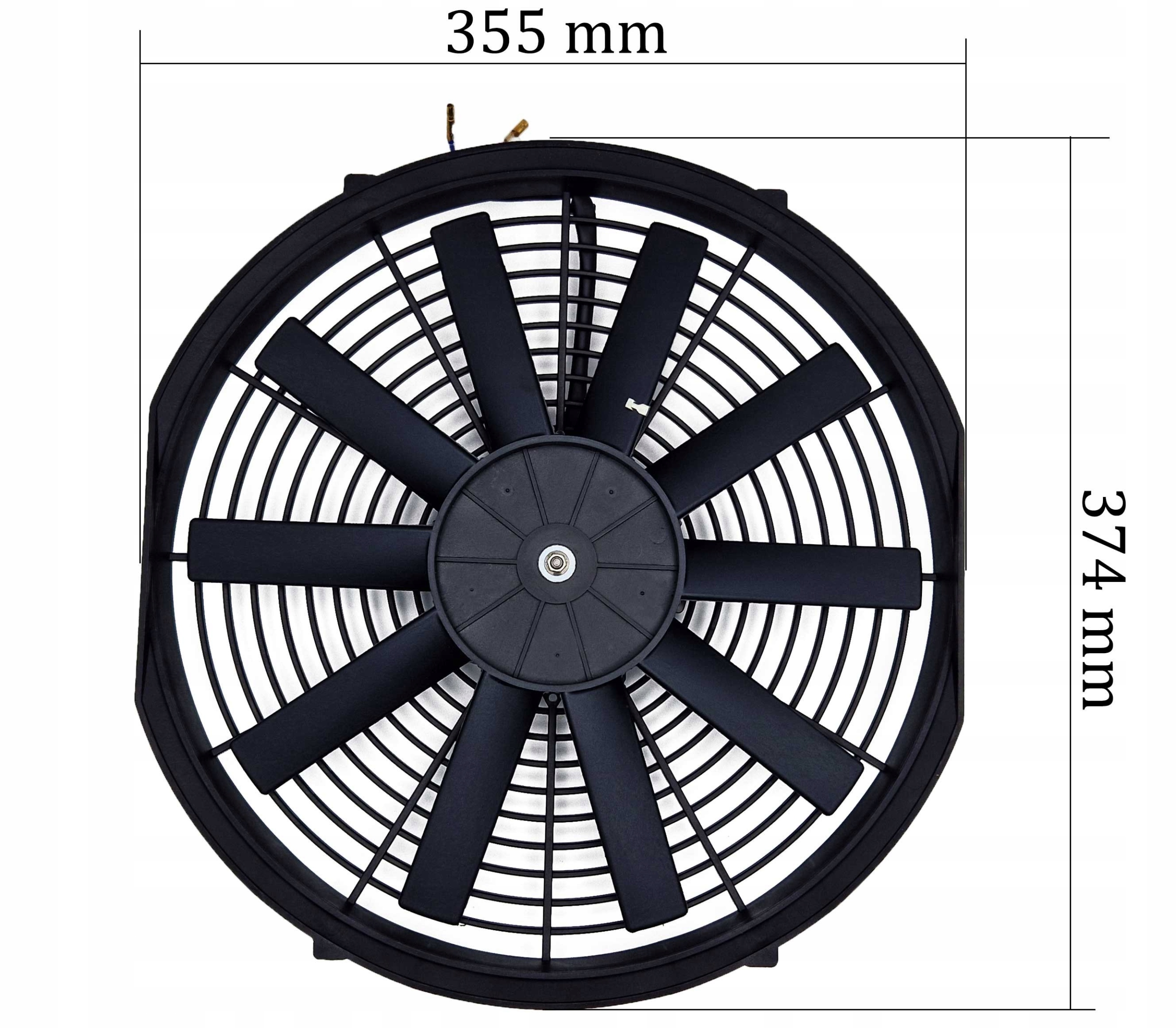 CIENKI WENTYLATOR CHŁODNICY 12V 35cm ssący Stan opakowania oryginalne