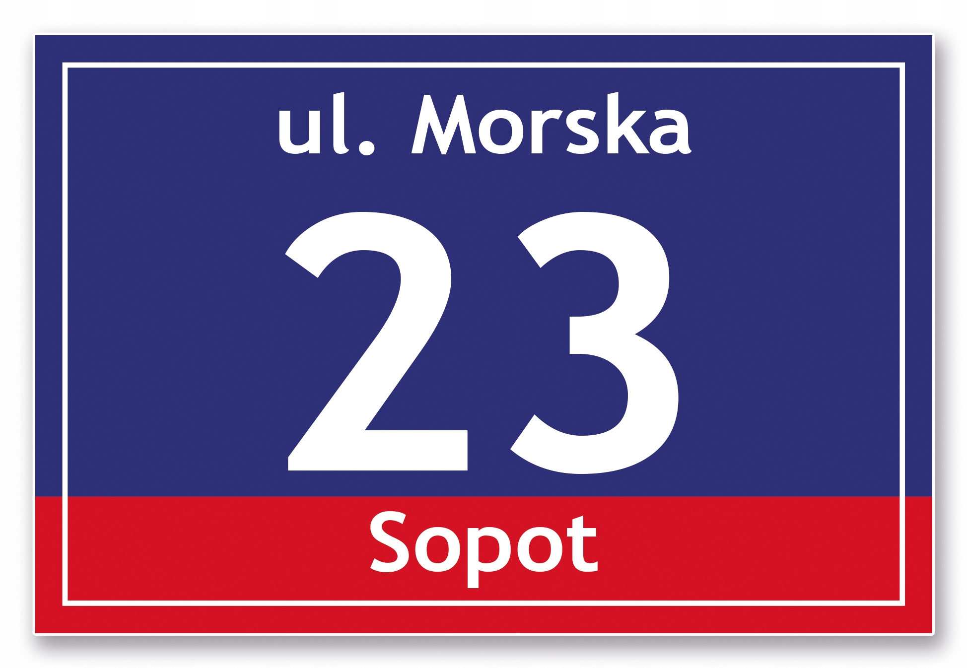 TABLICZKA ADRESOWA z numerem domu ALUMINIOWA 30x20