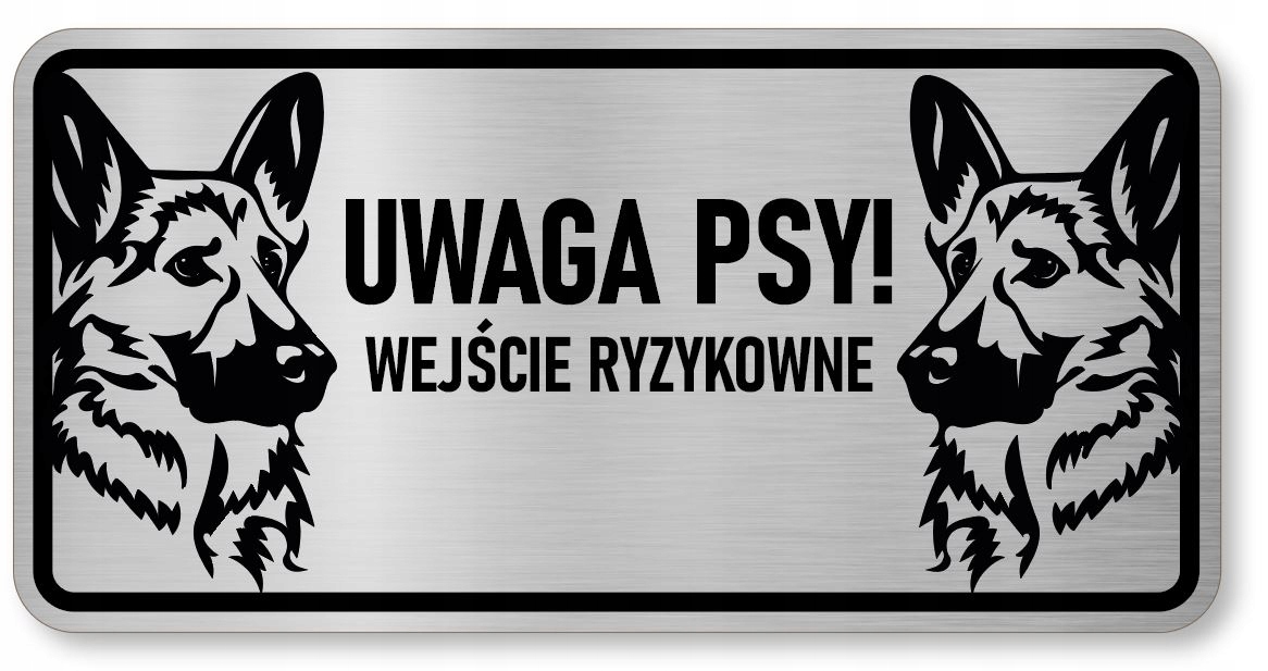 

Tabliczka uwaga pies Owczarek Niemiecki