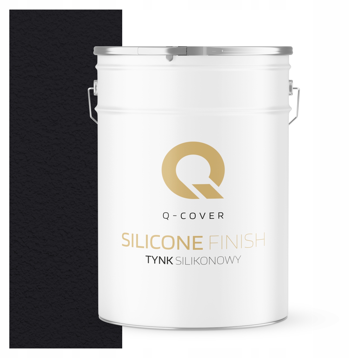 Silikonová Fasádní Omítka Černá Hluboká Ral 9005 25KG Granulace 1.0mm