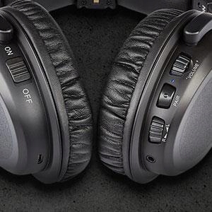 SŁUCHAWKI BEZPRZEWODOWE NAUSZNE STACJA NADAWCZA CZARNE RADIOWE 2,4GHz Mikrofon brak informacji