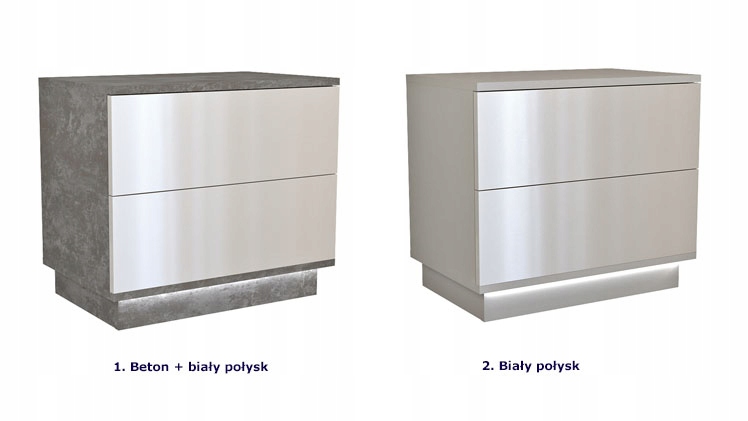 SZAFKA NOCNA OŚWIETLENIE SALON SYPIALNIA LOFTOWA Marka Elior