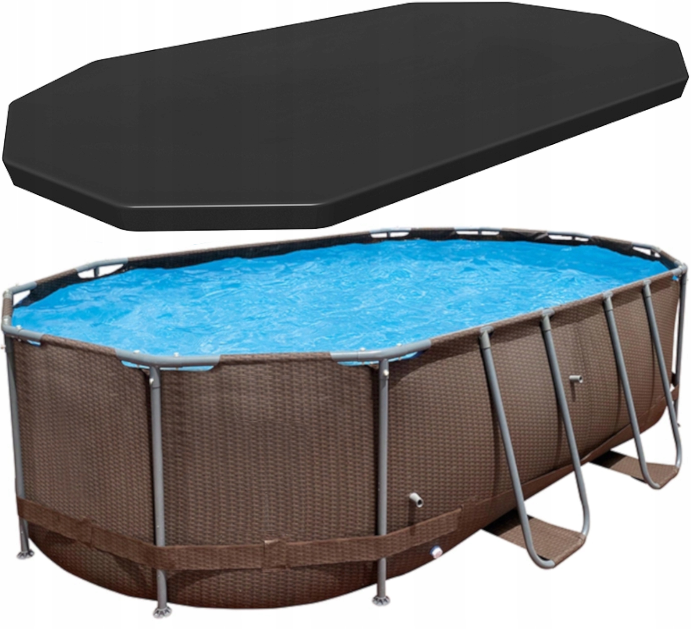 Krycia Plachta Na Bazén Oválny S Sťahovákom A Otvormi XXL