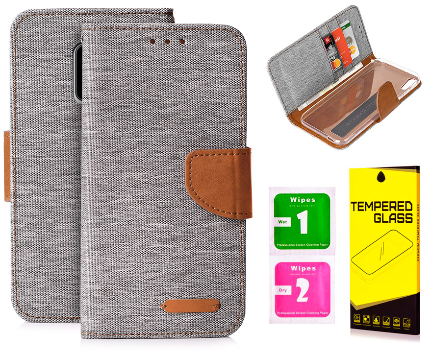 

Etui Portfel Canvas do Samsung Galaxy J6+