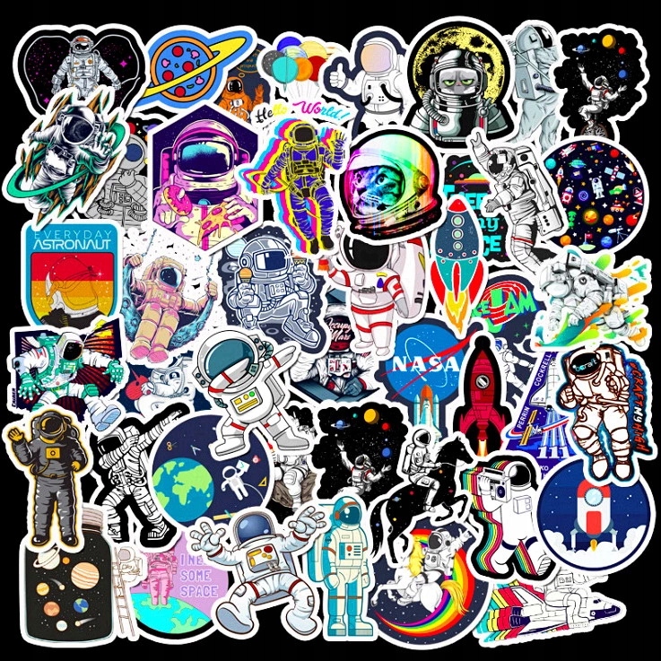 

Wlepy Zestaw naklejek Sticker bomb MIX Nasa 50 szt