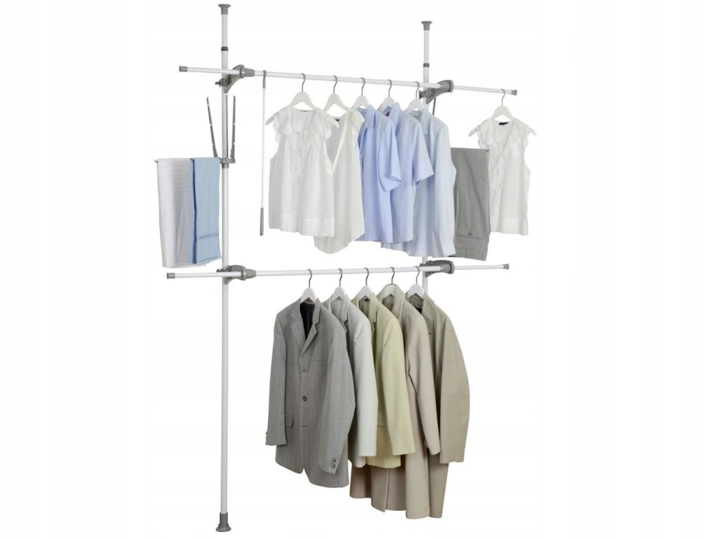 Teleskopický věšák na šaty Herkulex Flex, 165-300 x 116-190 x 36 cm, Wenko